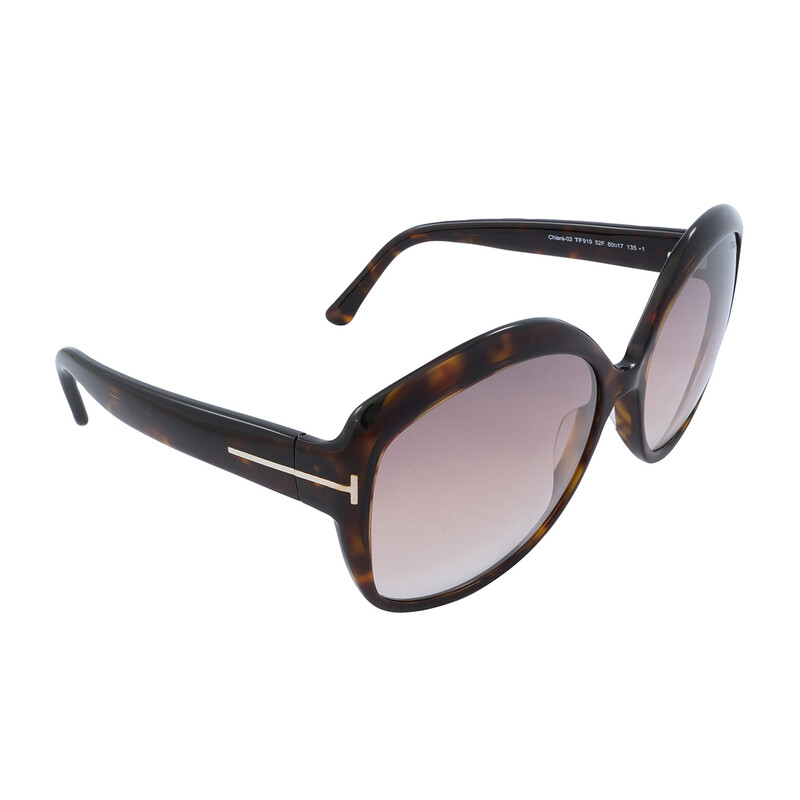Tom Ford Chiara Brown Gradient Butterfly Ladies Sunglasses  display picture 2