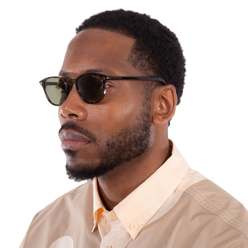 Tom Ford Green Oval Men's Sunglasses FT1049-D 52N 50 889214434616