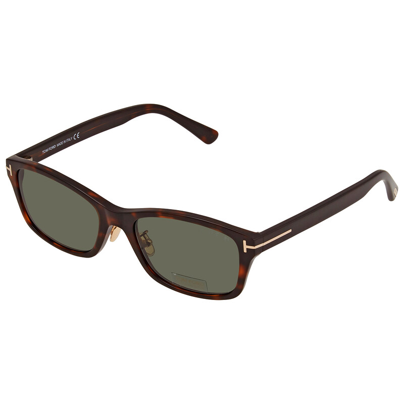 Tom Ford Green Rectangular Sunglasses FT0875 D 52N 56 FT0875-D 52N