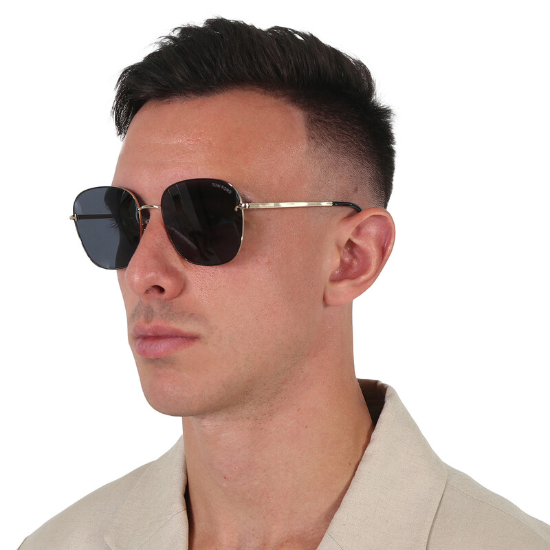 Tom Ford Grey Blue Square Unisex Sunglasses FT0888-K 01A 59