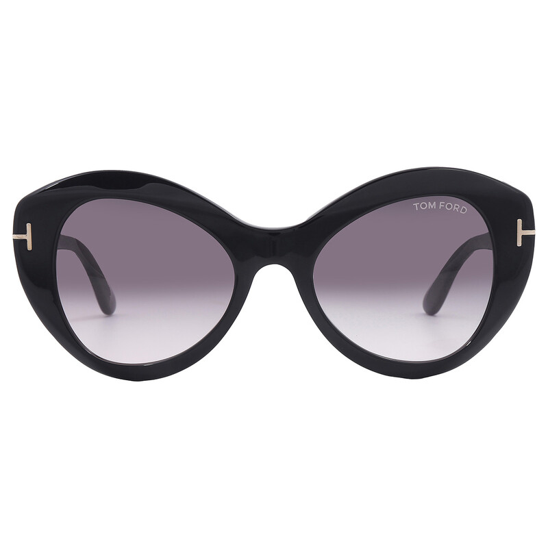 Tom Ford Guinevere Smoke Gradient Butterfly Ladies Sunglasses