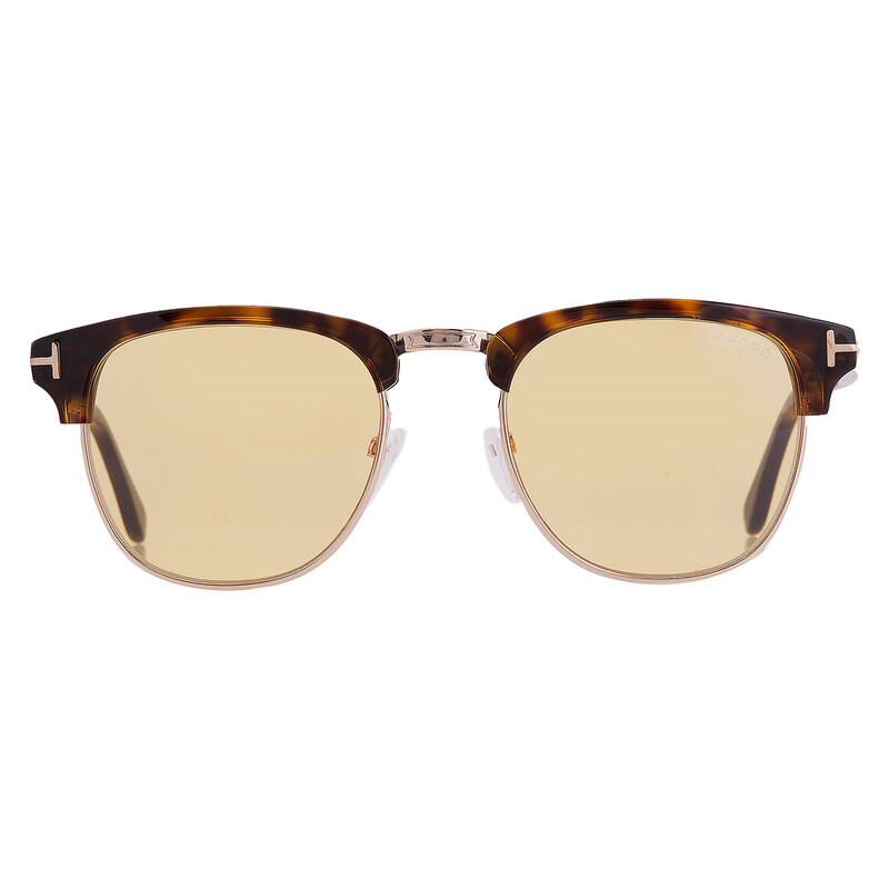 Tom Ford HENRY Amber Square Men's Sunglasses FT0248 52E 51