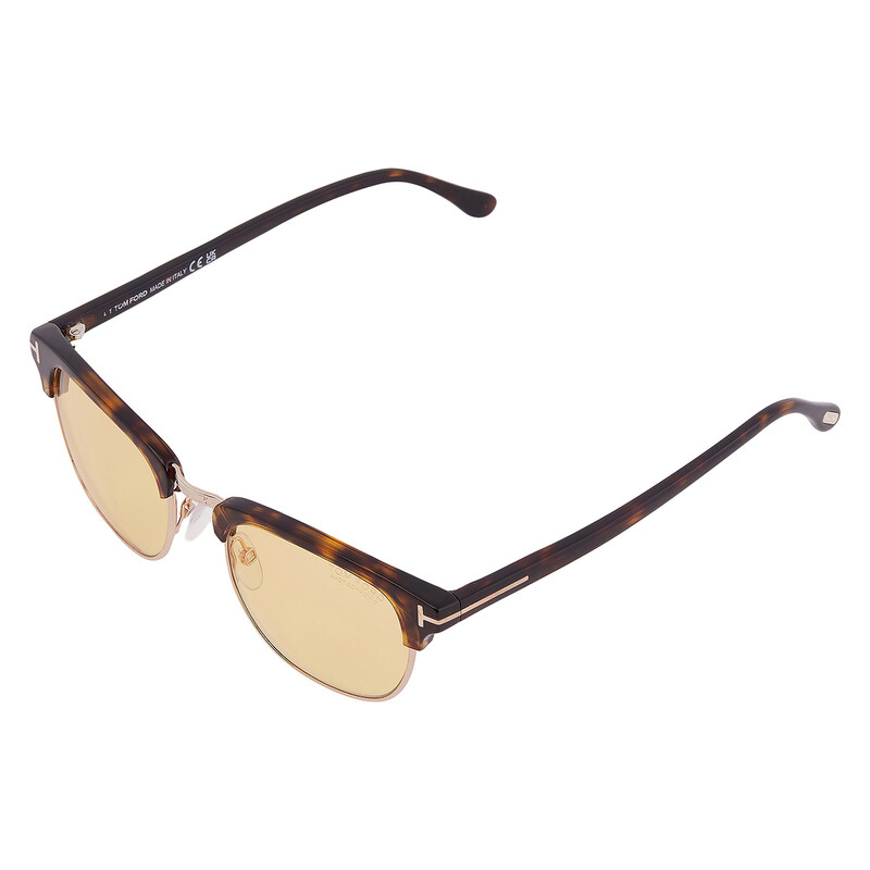 Tom Ford HENRY Amber Square Men's Sunglasses FT0248 52E 51