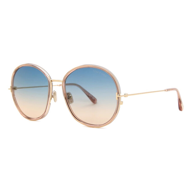 Tom Ford HUNTER-02 Blue Gradient Round Ladies Sunglasses  display picture 3