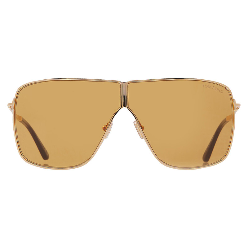 Tom Ford Huxley Shiny Deep Gold Pilot Unisex Sunglasses FT1159 30E