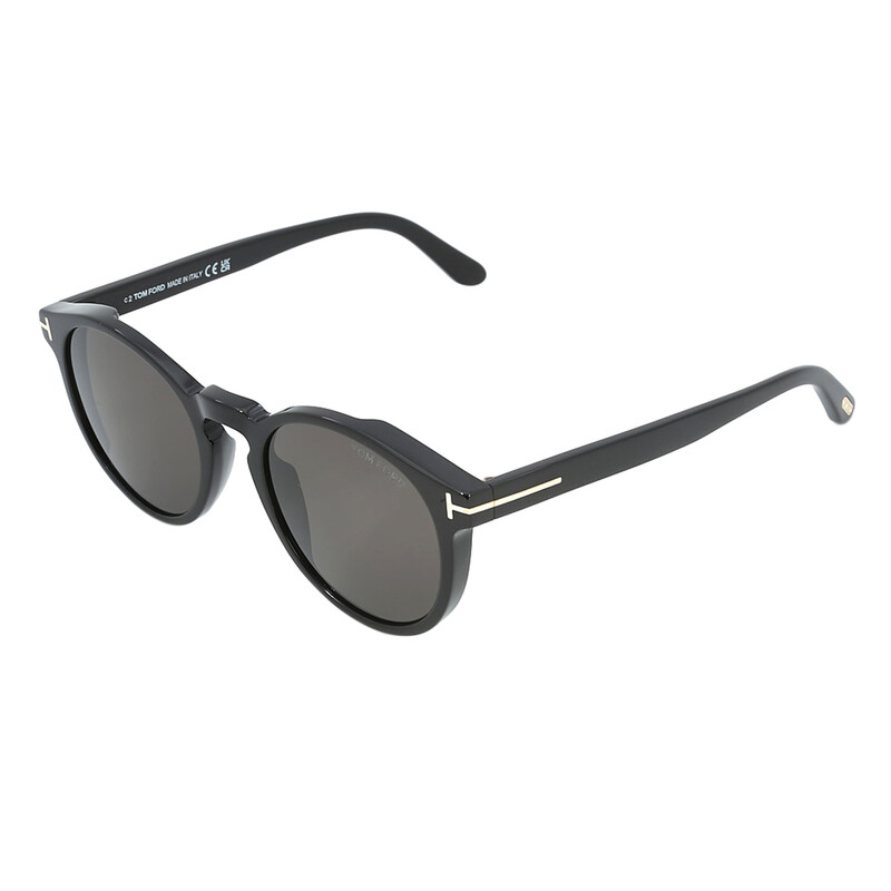 Tom Ford Ian Smoke Round Men's Sunglasses FT0591 01A 51