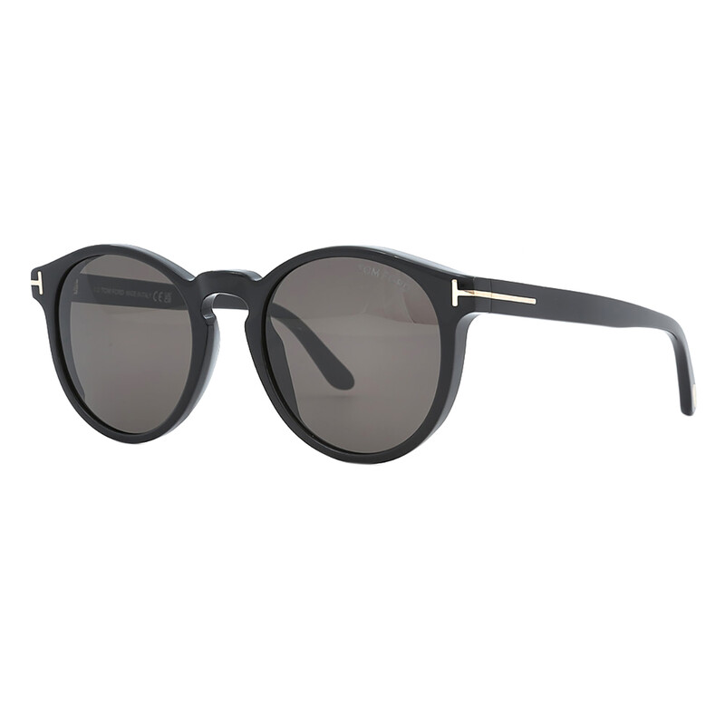 Tom Ford Ian Smoke Round Men's Sunglasses FT0591 01A 51