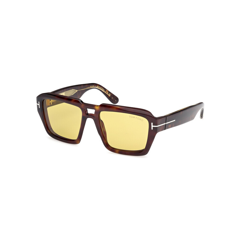 Tom Ford Icon Yellow Navigator Men's Sunglasses FT1202 52E 56