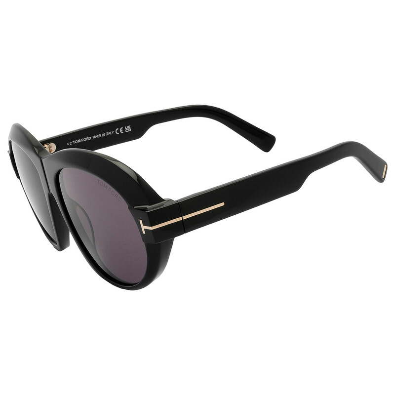 Tom Ford Inger Smoke Oval Ladies Sunglasses FT1113 01A 59  display picture 2