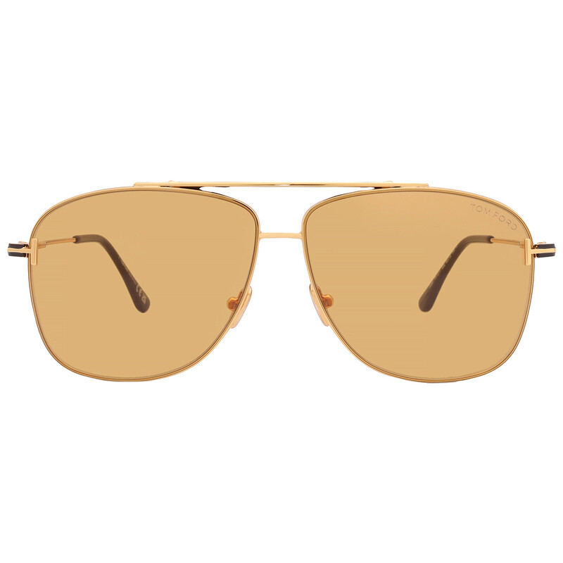 Tom Ford Jaden Amber Navigator Men's Sunglasses FT1017 30E 60