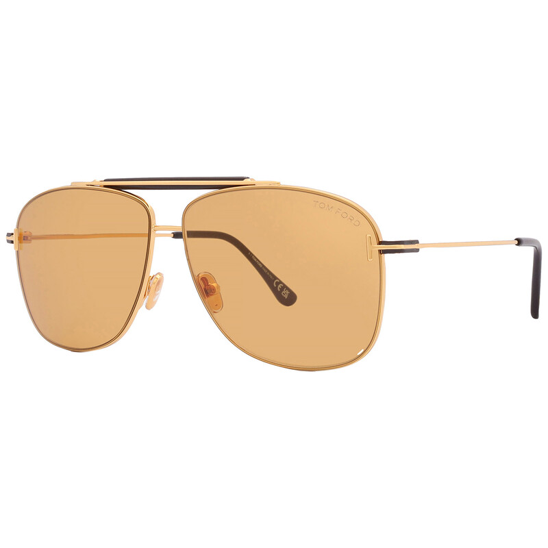 Tom Ford Jaden Amber Navigator Men's Sunglasses FT1017 30E 60