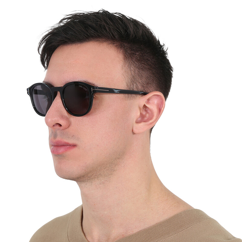 トムフォード/jameson/tom ford Tom Ford Jameson Smoke Oval Men's Sunglasses FT0752-N 01A 50