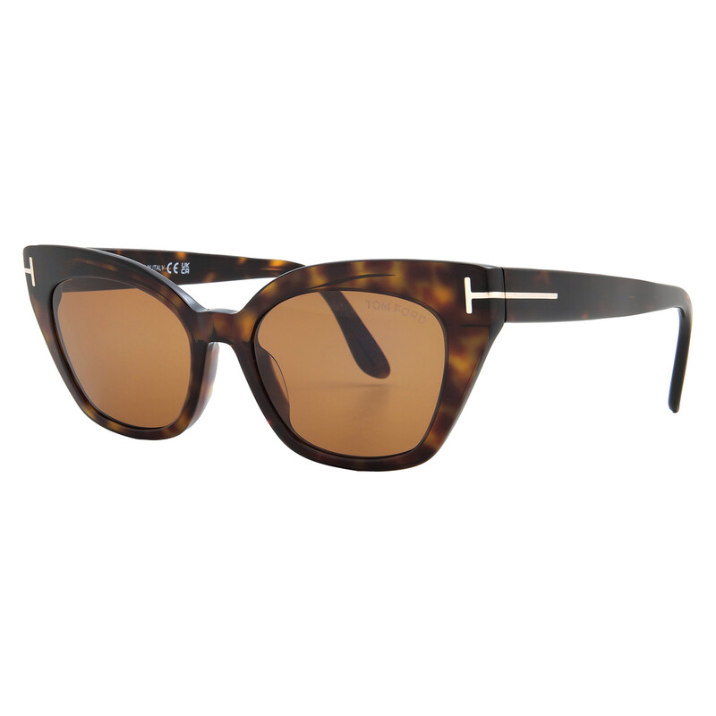 Tom Ford Women’s Black Gradient Cat-Eye Sunglasses with Brown Case Tom Ford Anjelica FT0868 Cat Eye Sunglasses in Havana Brown  main image 4