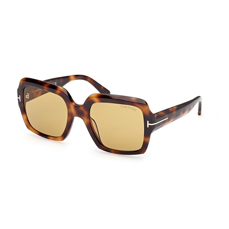 Tom Ford Kaya Brown Square Ladies Sunglasses FT1082 53E 54