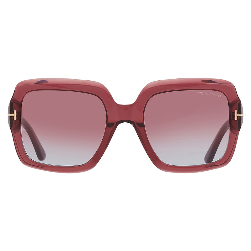 Tom Ford Kaya Purple Gradient Square Ladies Sunglasses FT1082 66Y