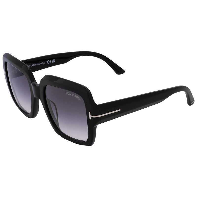 Tom Ford Kaya Smoke Gradient Square Ladies Sunglasses FT1082 01B