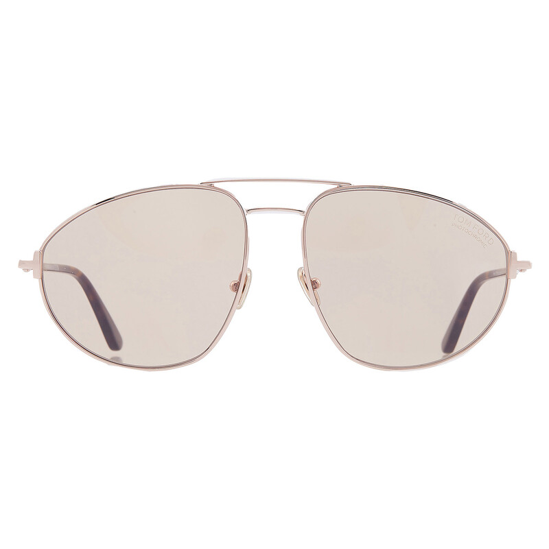 Tom Ford Ken Light Brown Photochromatic Pilot Men's Sunglasses