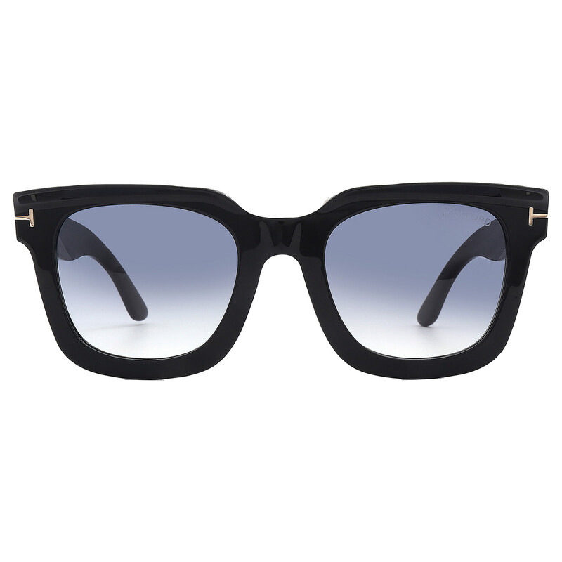 Tom Ford Leigh Smoke Gradient Square Ladies Sunglasses FT1115 01B