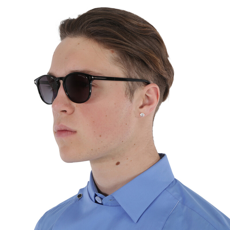 Tom Ford Lewis Smoke Gradient Oval Men's Sunglasses FT1097 01B 53