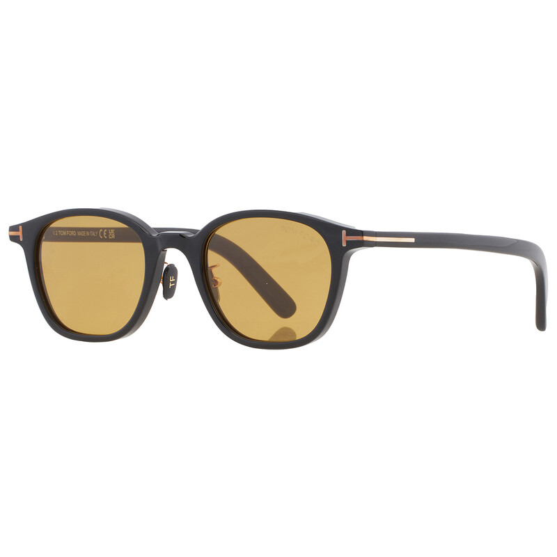 NEW Tom Ford FT0978-D/S Eco 01E Shiny Black Light Brown Square Unisex Sunglasses Tom Ford Men Sunglasses Black Light Brown Square FT0978-D/S  main image 4