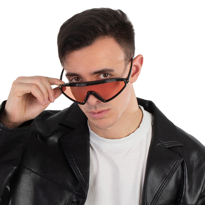 Tom Ford Lorna Amber Shield Men's Sunglasses FT1121 01E 00