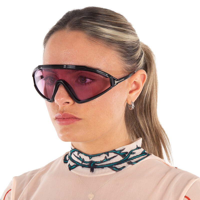 TOM FORD 01 LLIC MAUVE 未使用品 Tom Ford Lorna Violet Shield Ladies Sunglasses FT1121 01Y 00