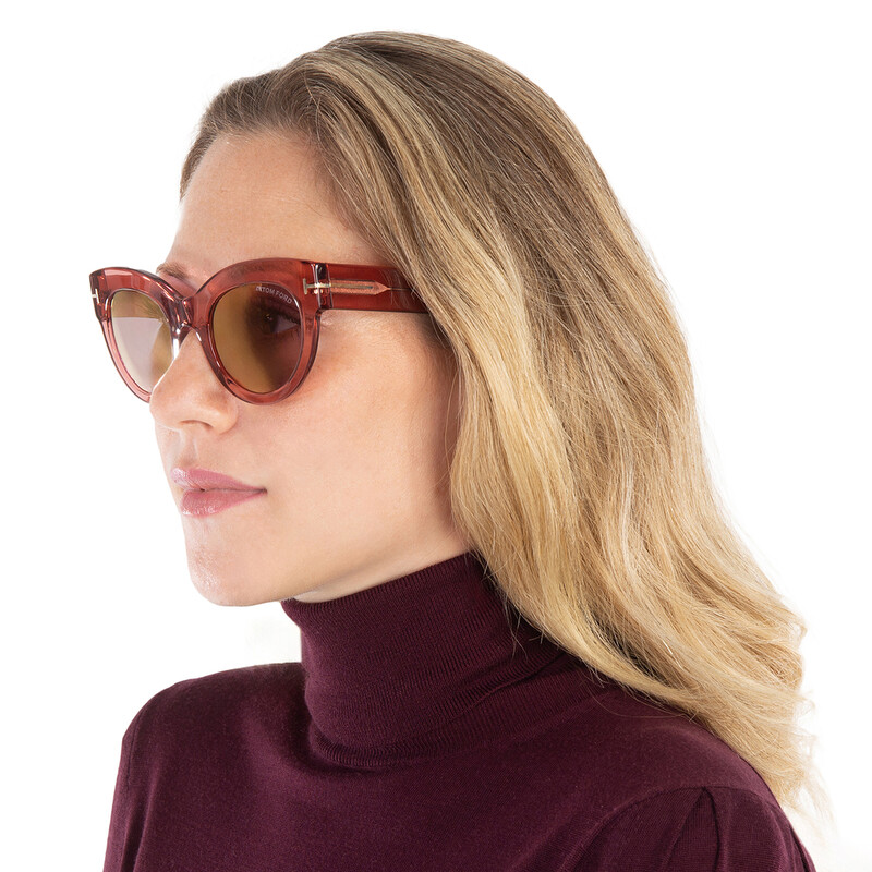 Tom Ford Lucilla Violet Cat Eye Ladies Sunglasses FT1063 72Z 51