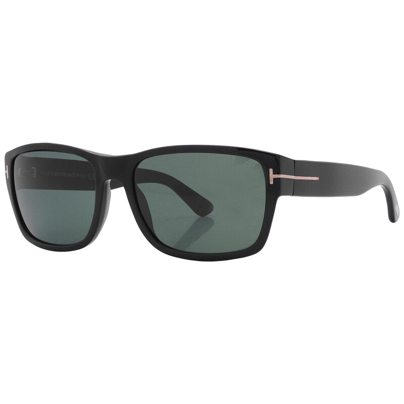 Tom Ford Mason Green Rectangular Men's Sunglasses FT0445 01N 58