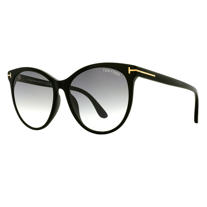 Tom Ford Maxim Gradient Smoke Cat Eye Ladies Sunglasses FT0787 01B