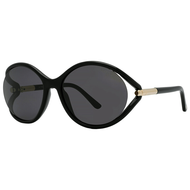Tom Ford Black Women\'s Oval Sunglasses with Dark Lenses ICON OVAL SUNGLASSES | TOM FORD Fashion main image 4