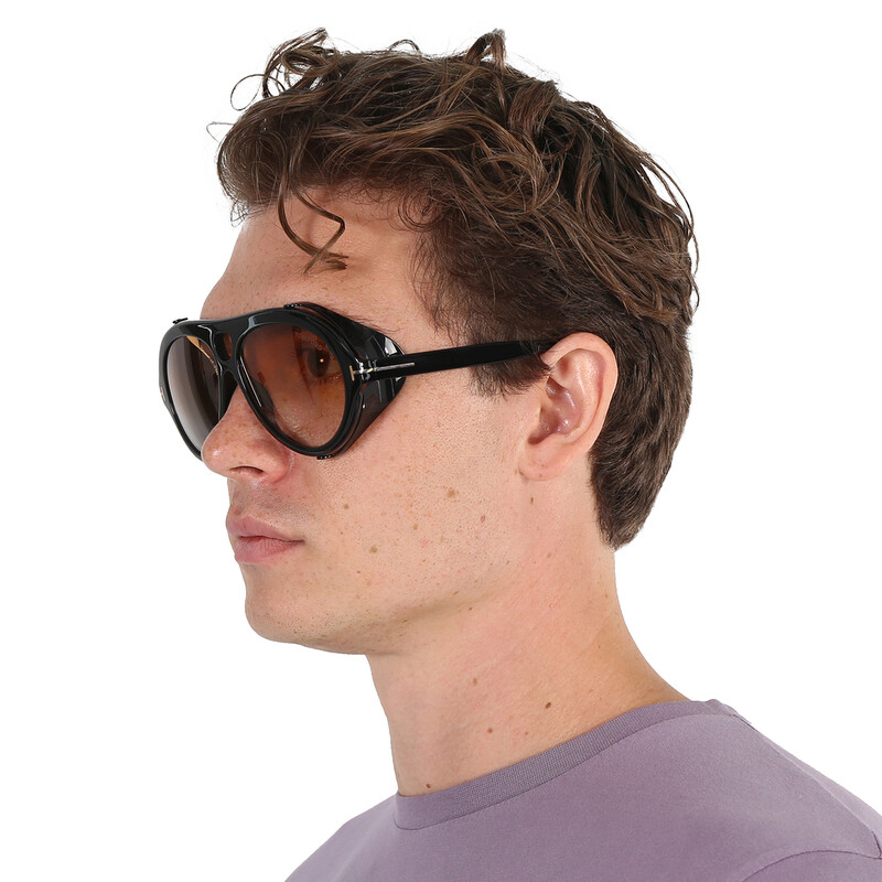 Tom Ford Neughman Amber Gradient Pilot Men's Sunglasses FT0882 01B