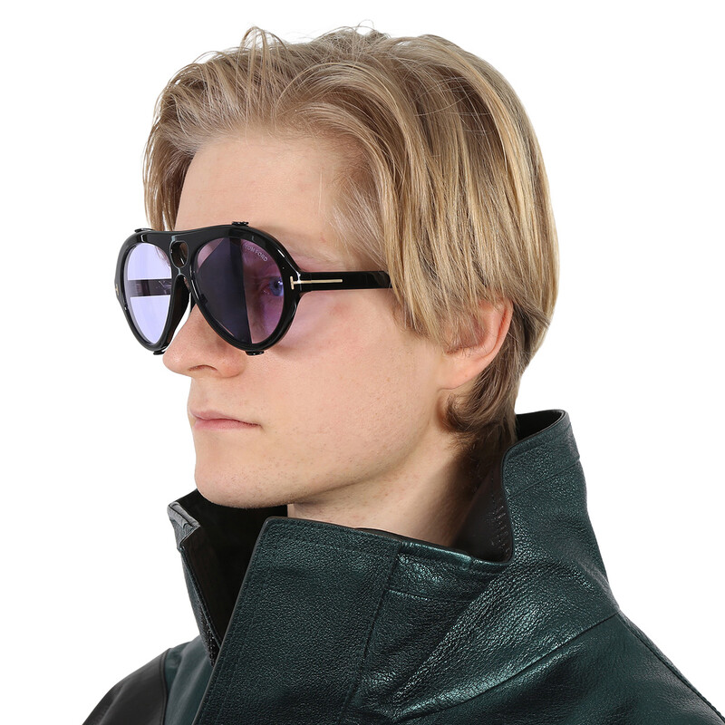 Tom Ford Neughman Violet Pilot Unisex Sunglasses FT0882 01Y 60