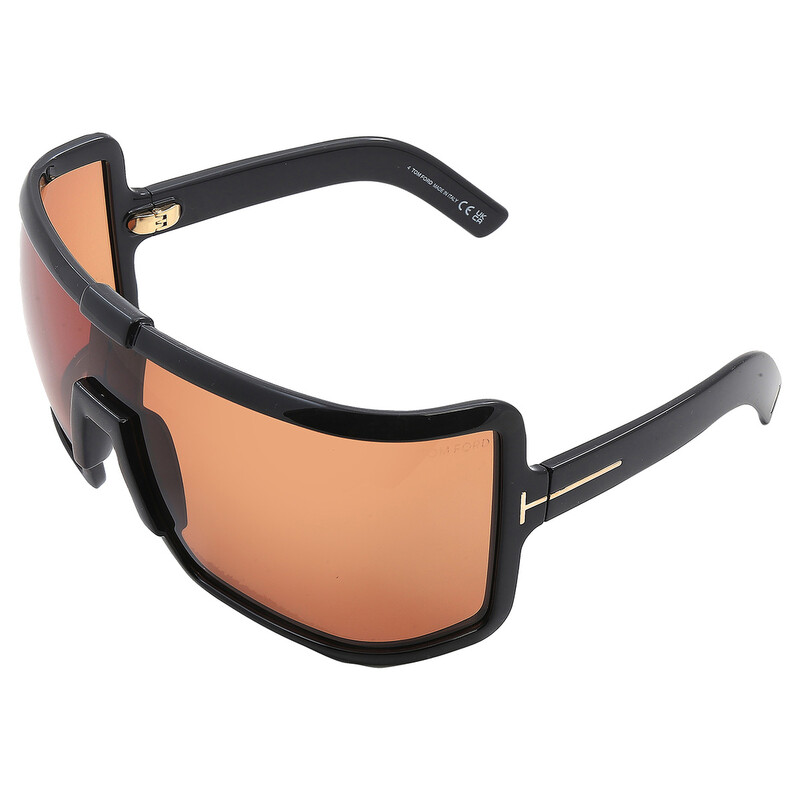 Tom Ford Brown Shield Sunglasses Tom Ford Achilles TF1182 Shield Sunglasses | Fashion Eyewear US main image 4