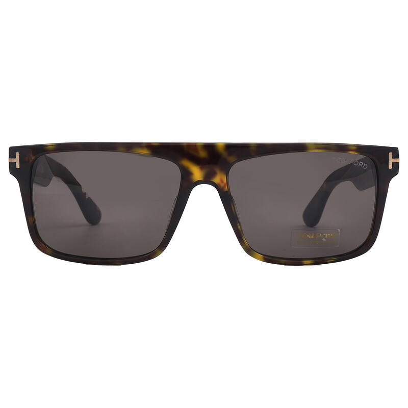 Tom Ford Black Sunglasses with Dark Brown Case and Smoke Lenses Tom Ford Aviator Sunglasses Tom Ford Bruce Sunglasses FT1026  main image 3