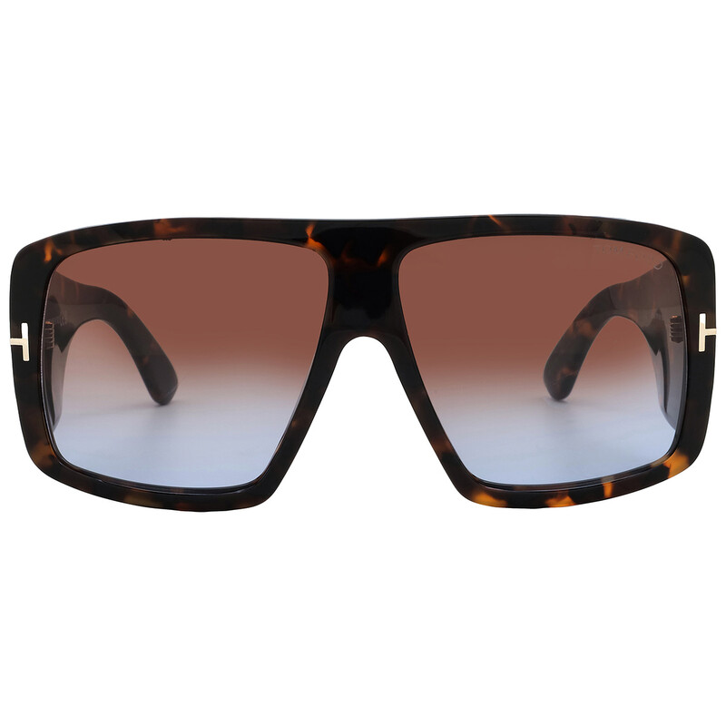 Tom Ford Raven Gradient Brown to Blue Browline Unisex Sunglasses