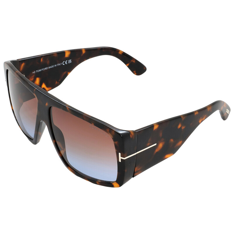 Tom Ford Raven Gradient Brown to Blue Browline Unisex Sunglasses