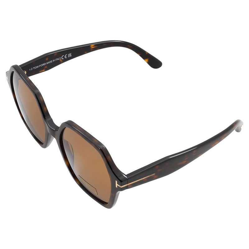 Tom Ford Romy Brown Hexagonal Ladies Sunglasses FT1032 52E  display picture 1