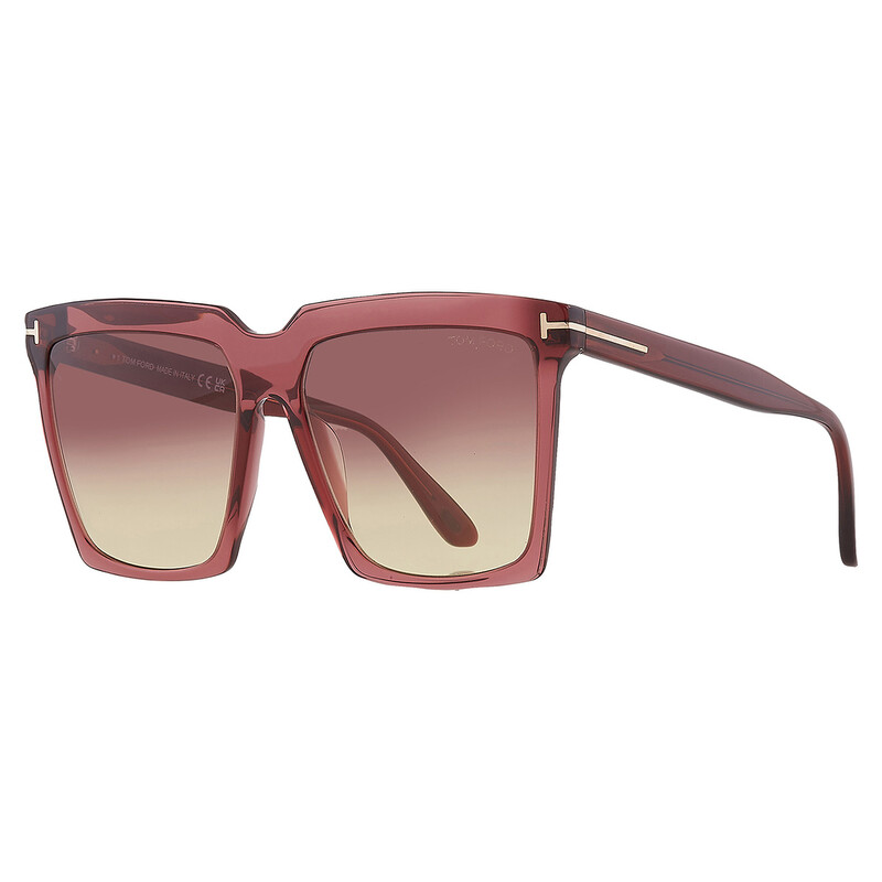 Tom Ford Sabrina Bordeaux Gradient Square Ladies Sunglasses FT0764