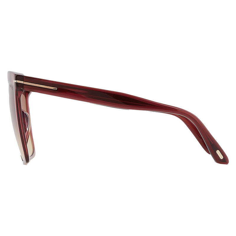 Tom Ford Sabrina Bordeaux Gradient Square Ladies Sunglasses FT0764