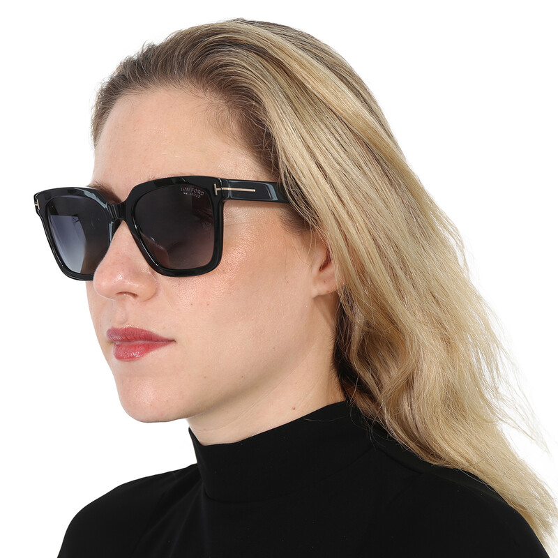 Tom Ford Selby Polarized Smoke Square Ladies Sunglasses FT0952 01D