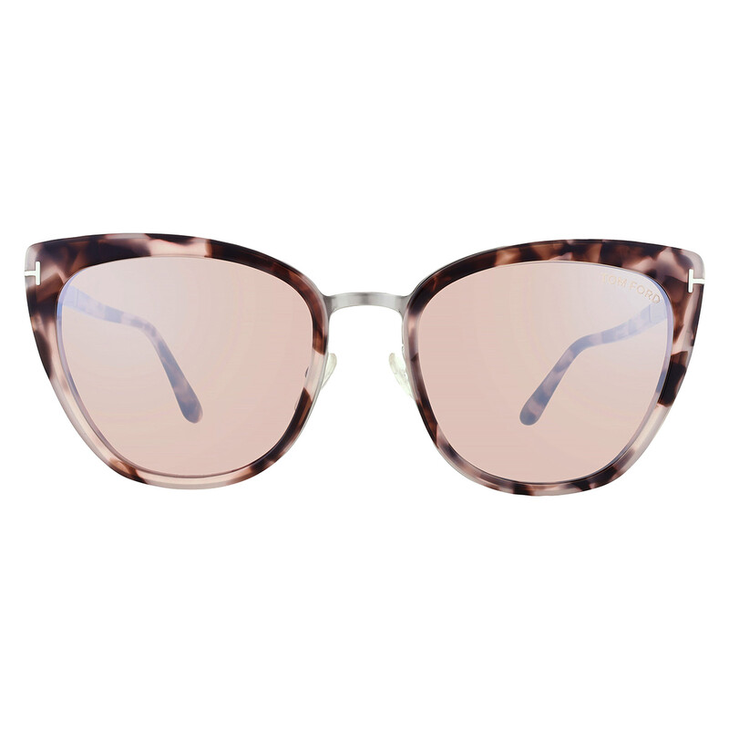 Tom Ford Simona Champagne Silver Flash Butterfly Ladies Sunglasses