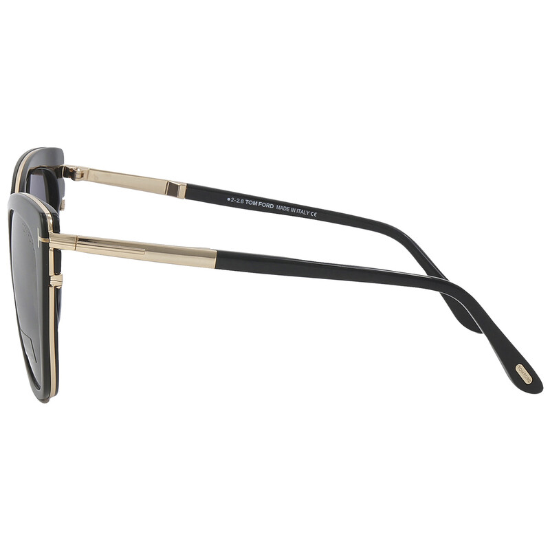 Tom Ford Simona Smoke Cat Eye Ladies Sunglasses FT0717 01A 57