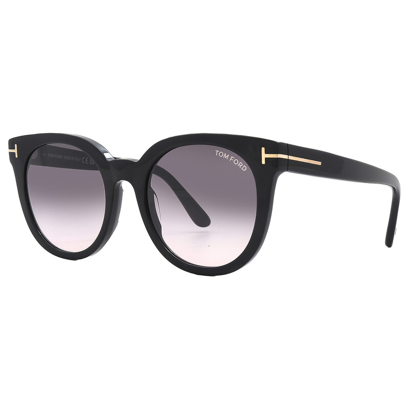 Tom Ford Moira Smoke Gradient Oval Ladies Sunglasses FT1109 01B 53