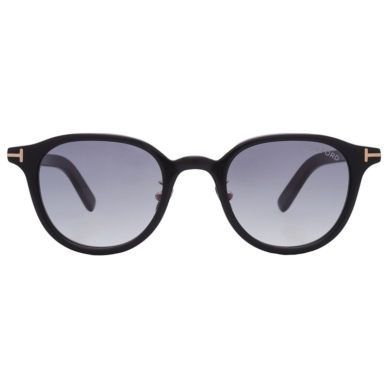 Tom Ford Smoke Gradient Oval Unisex Sunglasses FT0977-D 01B 48