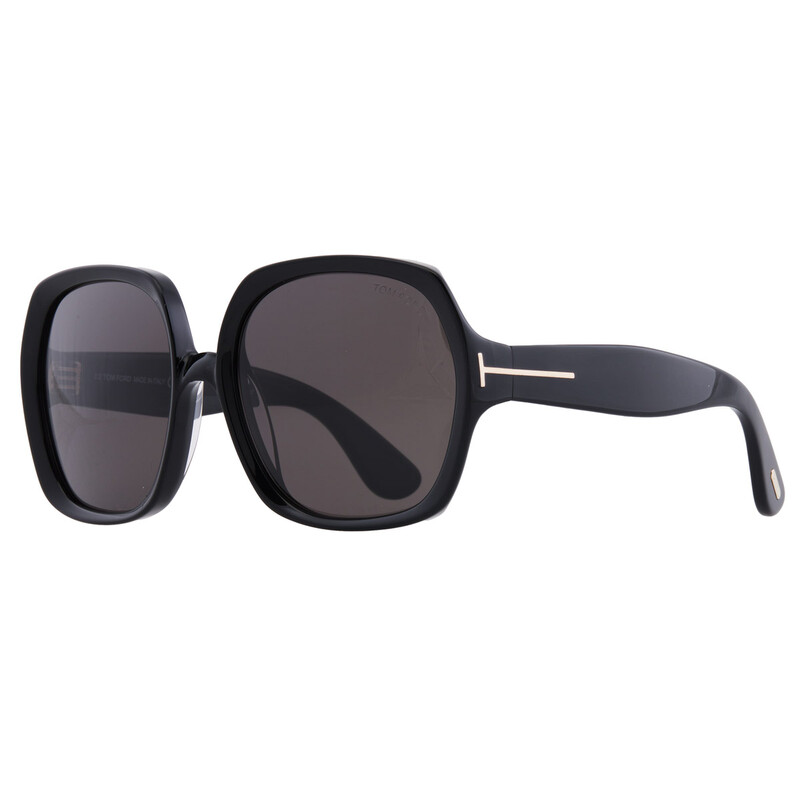 Tom Ford Saffron Smoke Square Ladies Sunglasses FT1221 01A 60