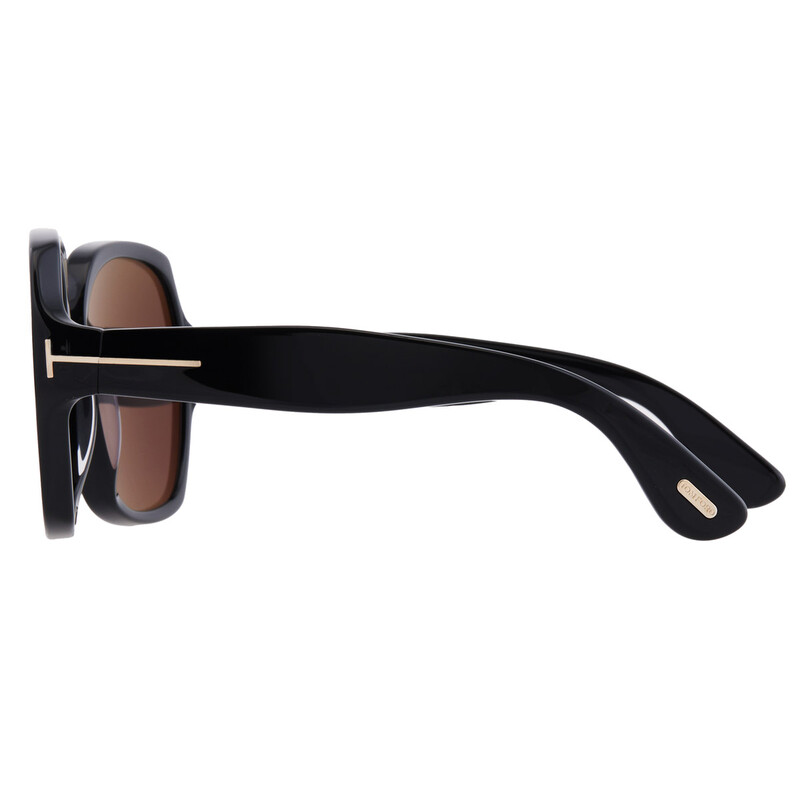 Tom Ford Saffron Smoke Square Ladies Sunglasses FT1221 01A 60