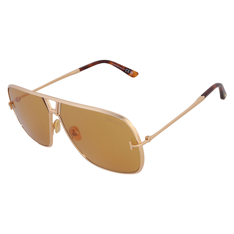 Tom Ford Stavros Amber Navigator Men's Sunglasses FT1204 30E 63