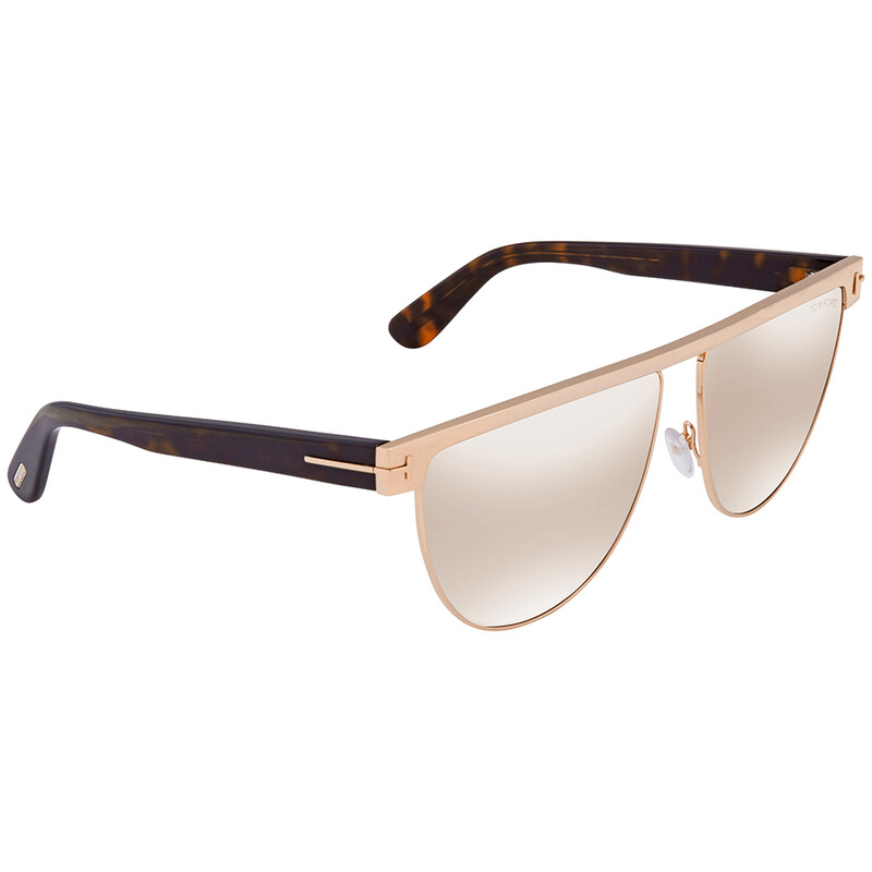 Tom Ford Stephanie Brown Mirror Pilot Ladies Sunglasses FT0570 28G
