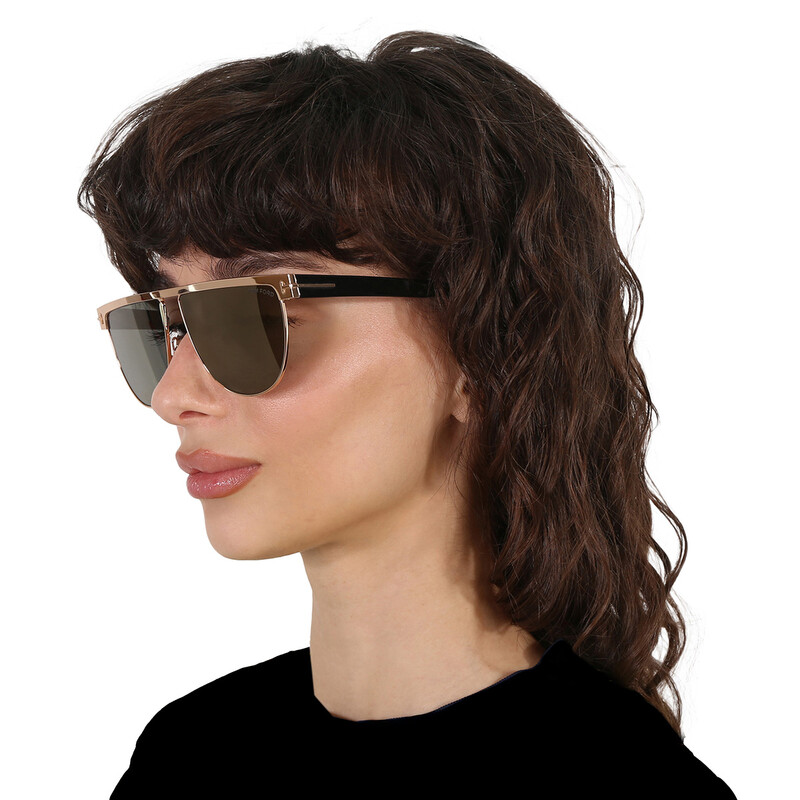 Tom Ford Stephanie Brown Mirror Pilot Ladies Sunglasses FT0570 28G