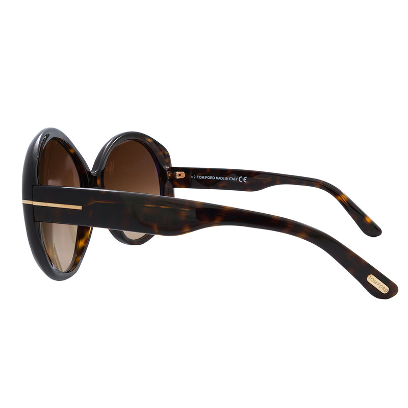 Tom Ford Terra Brown Gradient Round Ladies Sunglasses FT0848  display picture 1